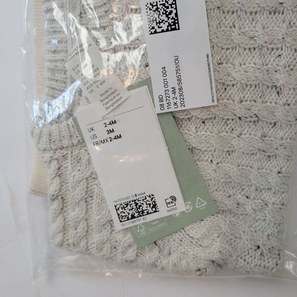 H&M NWT 2-PIECE‎ KNIT SET Size 3M Gender Neutral Cotton - Picture 4 of 5